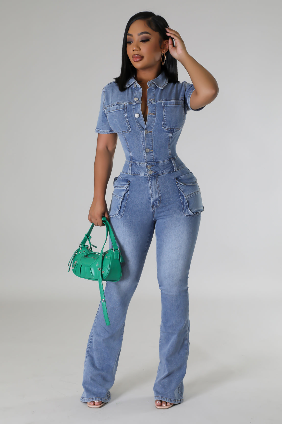 Kiara Utility Cargo Jumpsuit